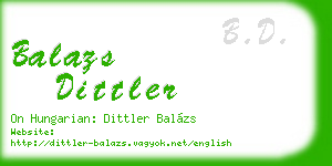 balazs dittler business card